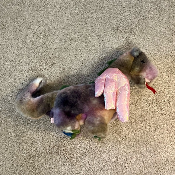 Ty Beanie Buddy “Scorch” the Dragon, 10” Plush - Purple/Pink/Multi (NO Hang Tag) - Picture 8 of 8